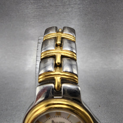 Bulova Watch Women 24mm MOP Dial Two Tone Round 98L56 New Battery4