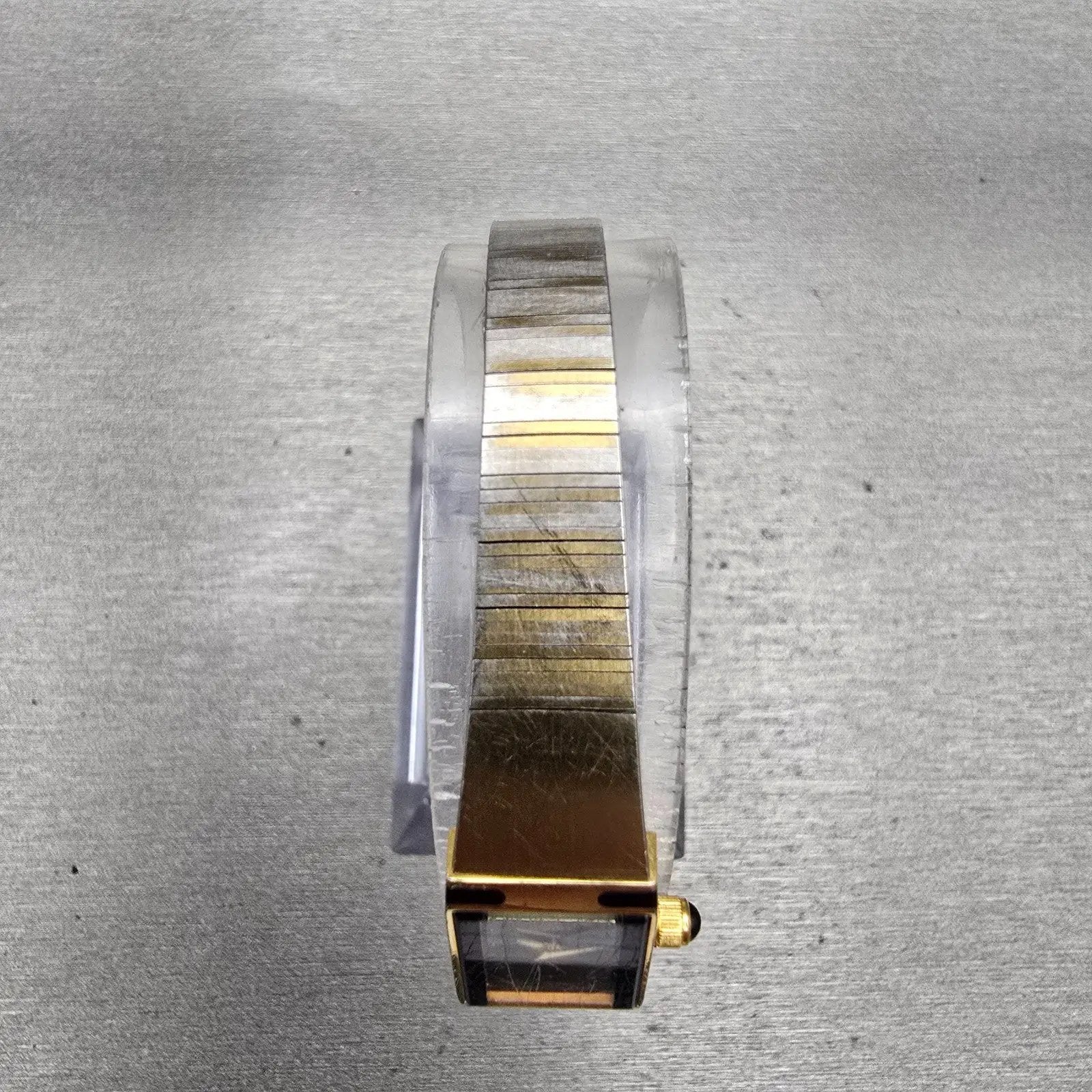 Citizen CQ Watch Women 12mm Black Dial Gold Tone Rectangle 2250-226224 New Batt4