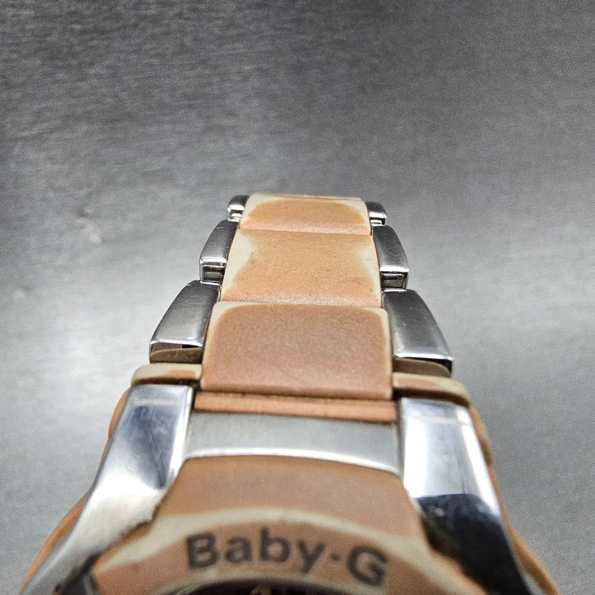 Casio Baby-G BGA-1200 Watch Women 41mm Black Pink Silver Alarm Chronograph Solar4