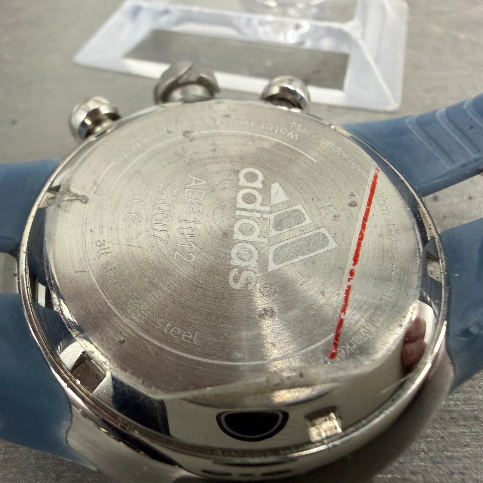 Adidas Adi-Star-Pro Chronograph Watch Men 42mm Blue Dial Steel Date Round Newbat10