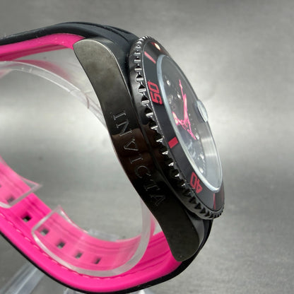 Invicta Midnight Angel Dive Watch Women 40mm MOP Dial Black Tone Date 23684 Runs3