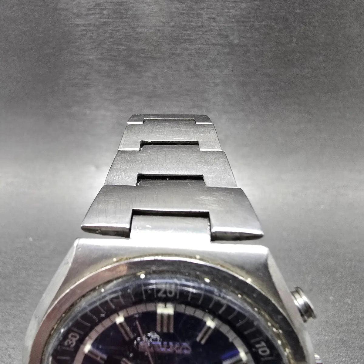 Seiko Bellmatic Watch Men 39mm Blue Dial Silver Tone Dyadate 4006-6040 PARTS6