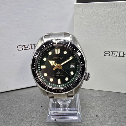 Seiko Prospex SPB105 Watch Men 44mm Green Dial Steel Date Round Automatic Works0