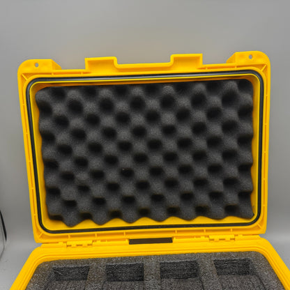 Invicta 8 Slot Watch Case Hard Yellow Plastic Foam insert Handle Cary Case ABC6