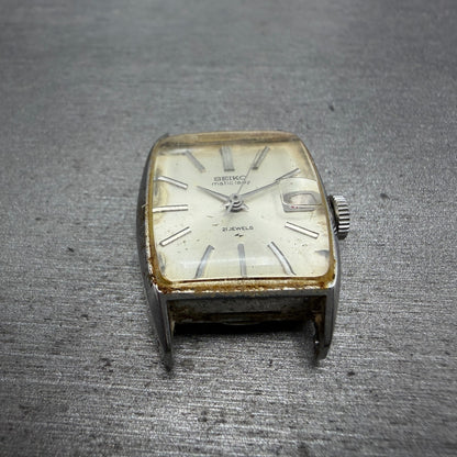 Seiko Matic Lady Watch Women 20mm Silver Dial Silver Tone Date 2517-3211 Runs2
