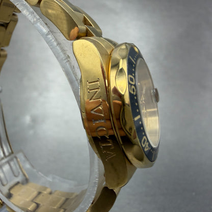 Invicta Pro Diver Watch Women 25mm Champagne Dial Gold Tone Date 14987 New Batt3