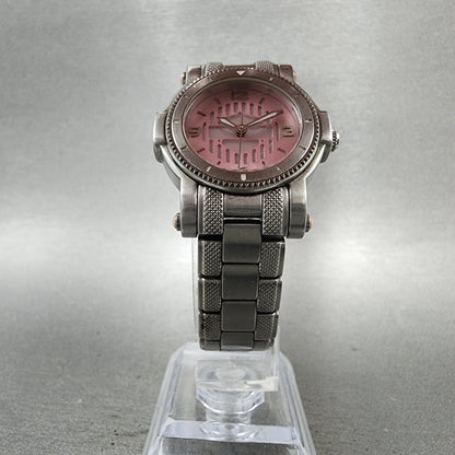 Bulova Harley Davidson Watch Women 28mm Pink Dial Silver Tone 76L144 New Battery5