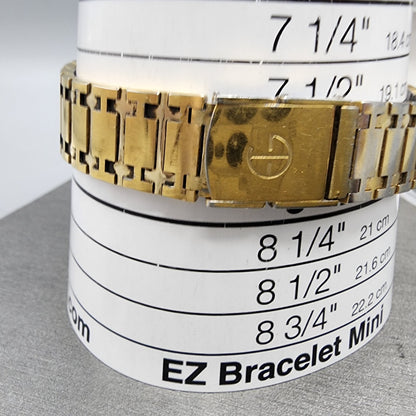 Tissot 125 Tank Watch Men 29mm Gold Dial Gold Tone Rectangle READ!!!!!! New Batt10