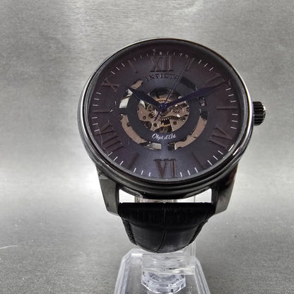 Invicta Object D Art Watch Men 42mm Blue Dial Black Tone Skeleton Automatic Runs5