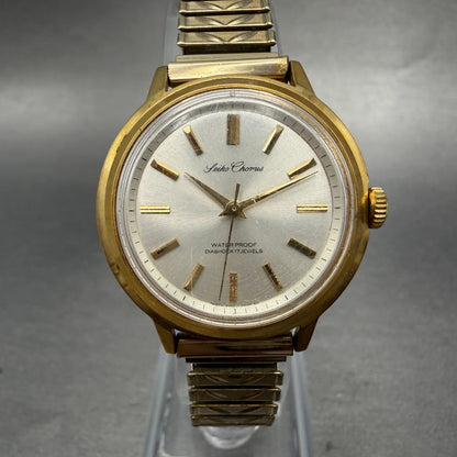 Seiko Chorus Watch Women 29mm Silver Dial Gold Tone Manual 2104-0080 Runs VTG0
