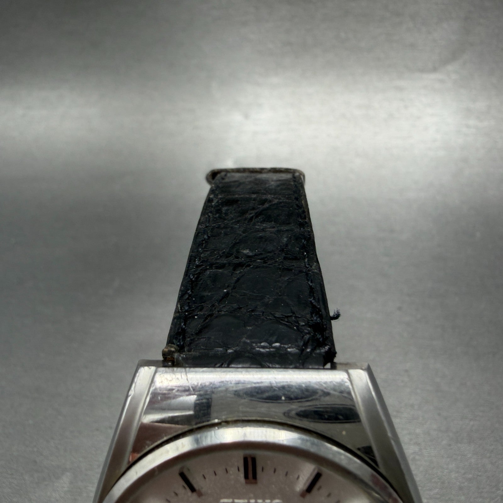 Seiko Type II Watch Men 36mm Silver Dial Silver Tone Daydate 7546-8080 New Batt44