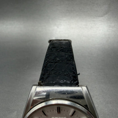 Seiko Type II Watch Men 36mm Silver Dial Silver Tone Daydate 7546-8080 New Batt44