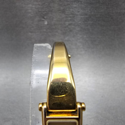 Gucci 1500L Tank Watch Women 13mm Champagne Dial Gold Tone Rectangle New Bat Box6