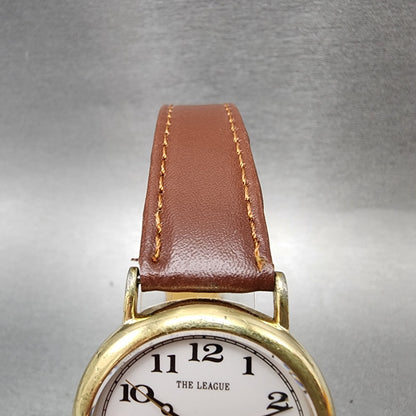 Seiko The League Watch Men 30mm White Dial Gold Tone 5p316190 New Battery4