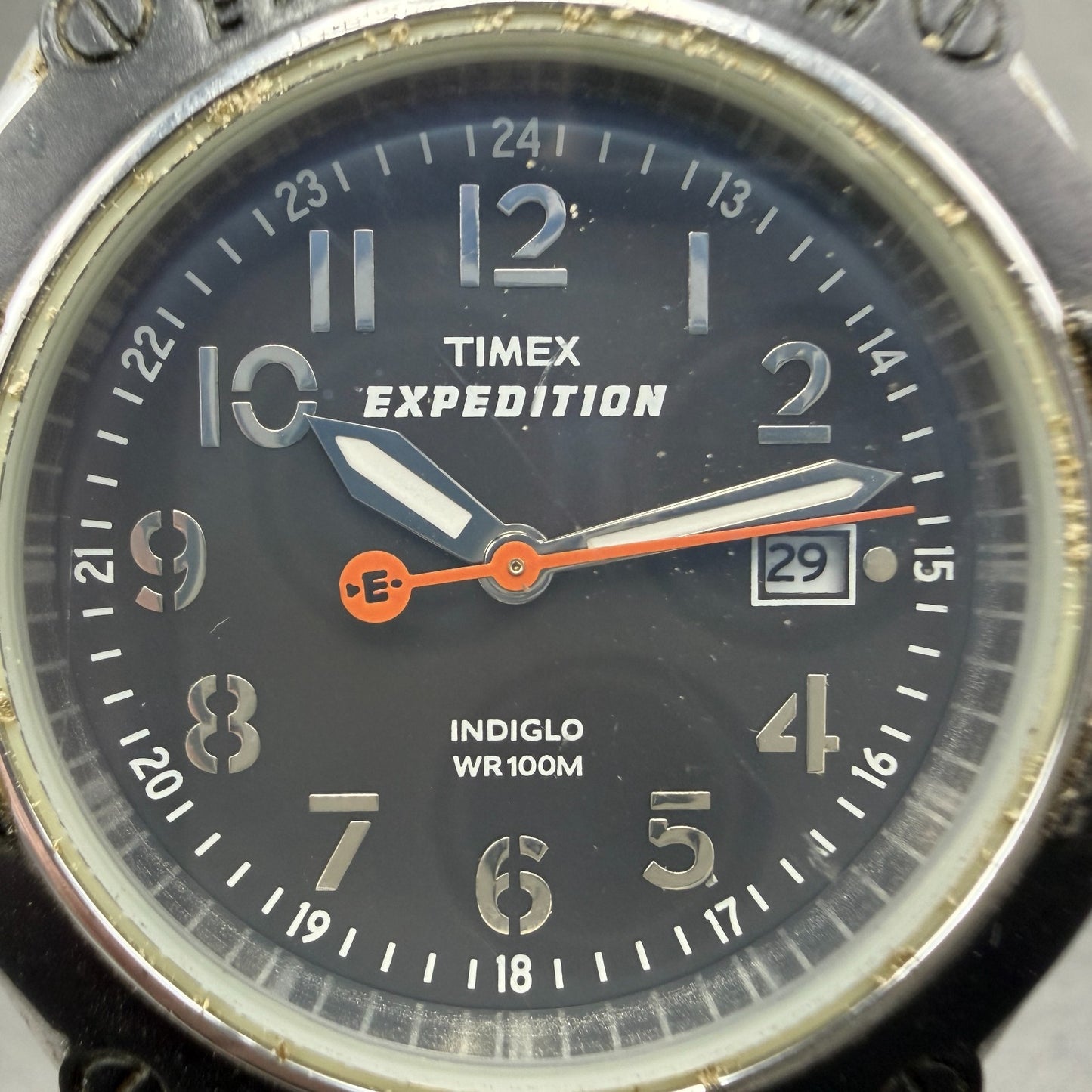 Timex Expedition Watch Men 40mm Black Dial Silver Tone Round New battery1