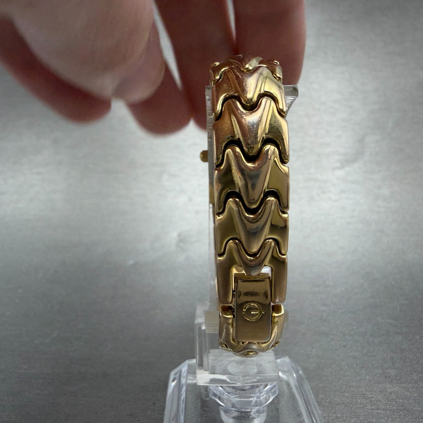 Elgin Tank Watch Women 15mm Champagne Dial Gold Tone EM912-170 New Battery7