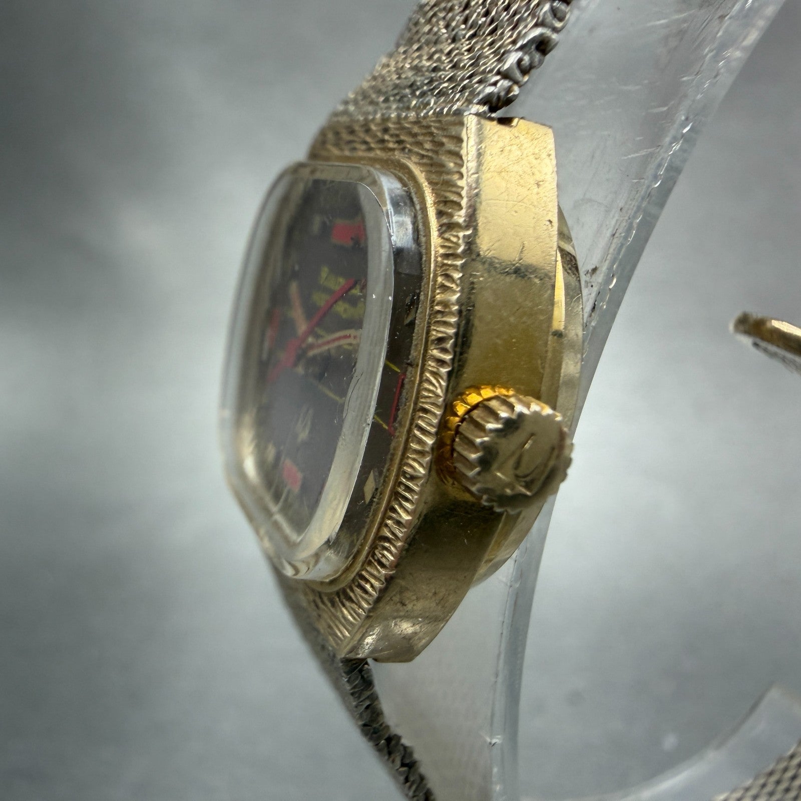 Bulova Accutron Watch Women 23mm Brown Dial Gold Tone Date New Battery Vintage2