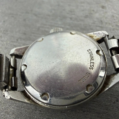 Wittnauer Geneve Watch Women 20mm White Dial Silver Tone Round Manual Wind Runs9