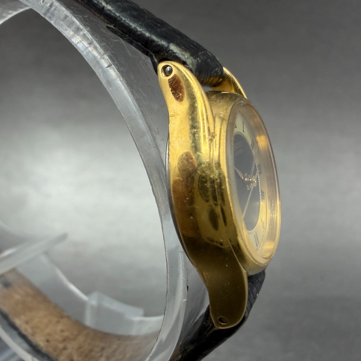 Seiko Watch Women 21mm Black Dial Gold Tone Round 1n01-0e20 New Battery Vintage3