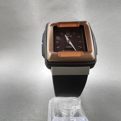 Casio BabyG BGT300J Watch Women 36mm Brown Tone Analog Digital Rectangle Runs5
