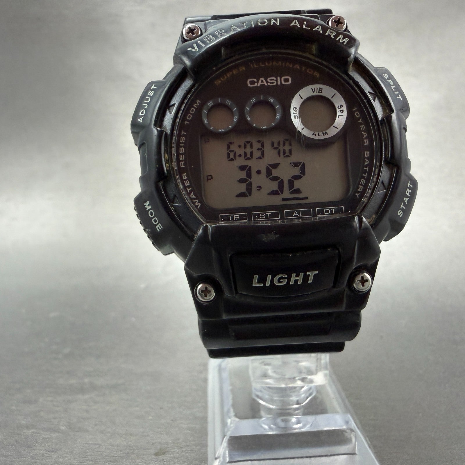 Casio W-735H Watch Men 45mm Digital Black Vibration Alarm Chrono New Battery LKG5