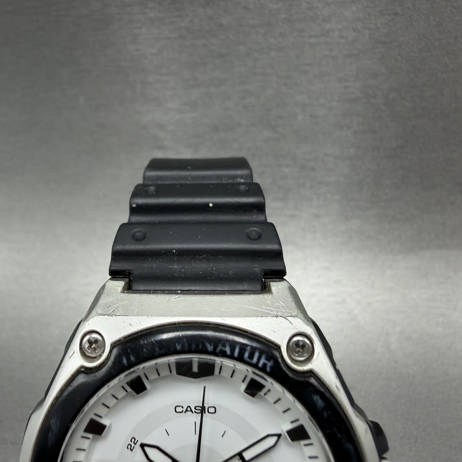 Casio Watch Men 44mm White Dial Black Tone Round MWC100H New Battery4