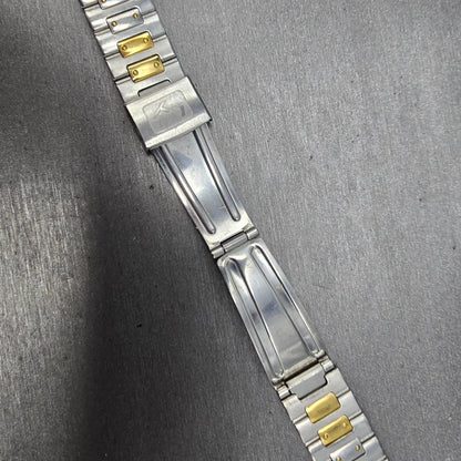 Seiko Landy Bracelet 18mm Stainless Steel Two Tone Folding Clasp VTG Japan14