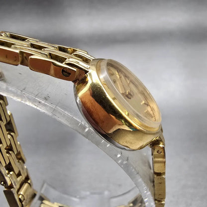 Seiko Watch Women 18mm Gold Dial Gold Tone Round 1100-1400 Manual Wind Vintage3