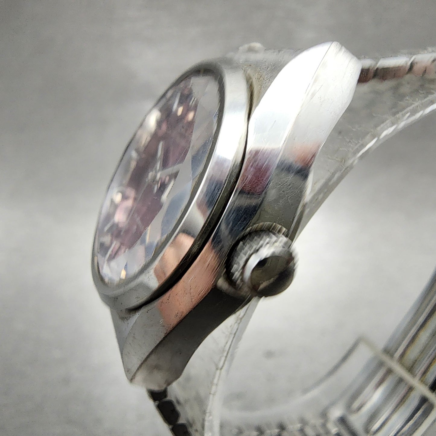 Seiko Automatic Watch Women 26mm Pink Dial Silver Tone Daydate 27060340 PARTS3