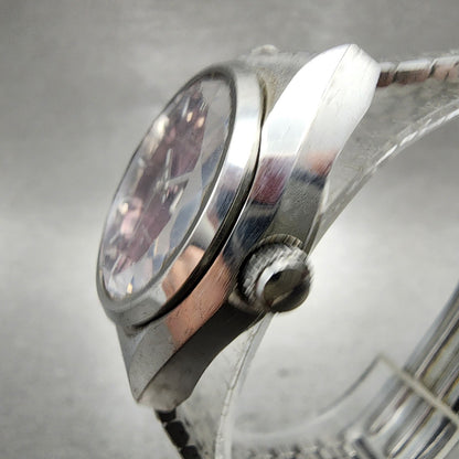 Seiko Automatic Watch Women 26mm Pink Dial Silver Tone Daydate 27060340 PARTS3