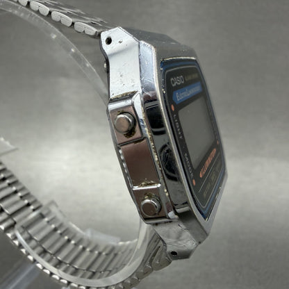 Casio A168 Illuminator Watch Men 36mm Digital Silver Tone Alarm Chrono NewBat A13