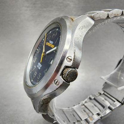 Timex Expedition Watch Men 38mm Blue Dial Silver Tone Date READ!!!!! New Battery2