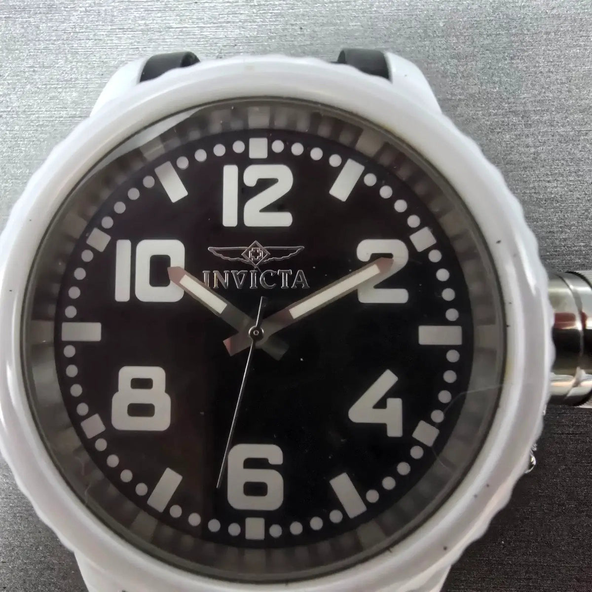 Invicta Russian Diver Watch Men 51mm Black Dial White Ceramic Round 1935 New Bat1