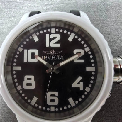 Invicta Russian Diver Watch Men 51mm Black Dial White Ceramic Round 1935 New Bat1