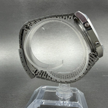 Seiko Digital Watch Men 33mm LCD Silver Tone Alarm Chrono A914-5A09 PARTS9