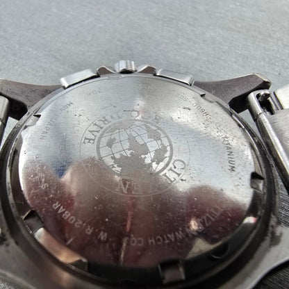 Citizen Eco-Drive Dive Watch Men 41mm Chronograph Silver Dial Titanium Runs JP9