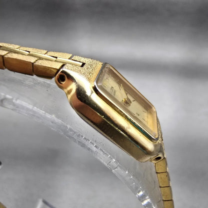 Citizen CQ Watch Women 13mm Champagne Dial Gold Tone 5421-S21389 New Battery VTG3