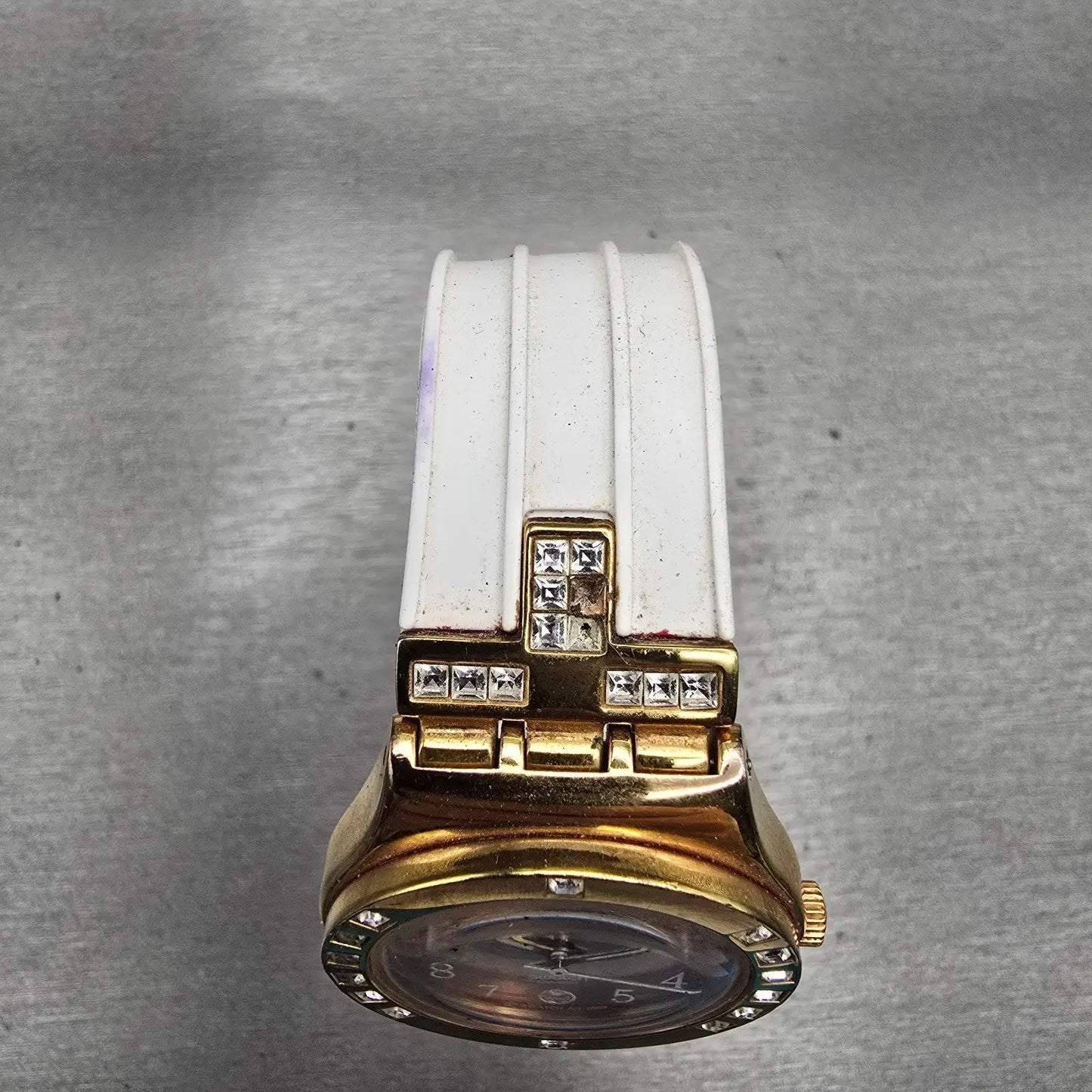 Swatch Irony Fancy Me Watch Women 33mm Gold Dial Rose Gold Date READ!!! New Batt4