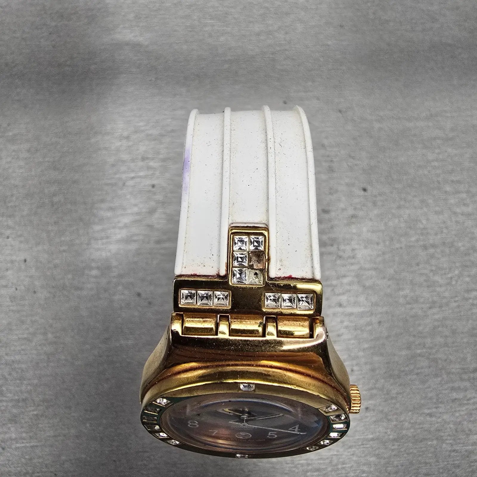 Swatch Irony Fancy Me Watch Women 33mm Gold Dial Rose Gold Date READ!!! New Batt4