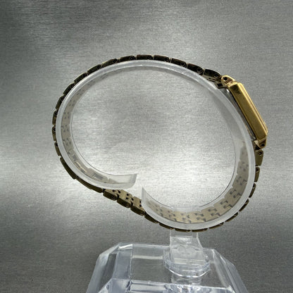 Seiko Tank Watch Women 16mm Champagne Dial Gold Tone 1N01-0FH0 New Battery ZYX28