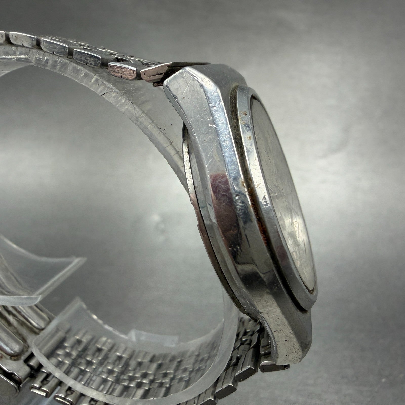 Seiko Silverwave Watch Men 35mm White Dial Steel Round 7121-7010 New Battery VTG3