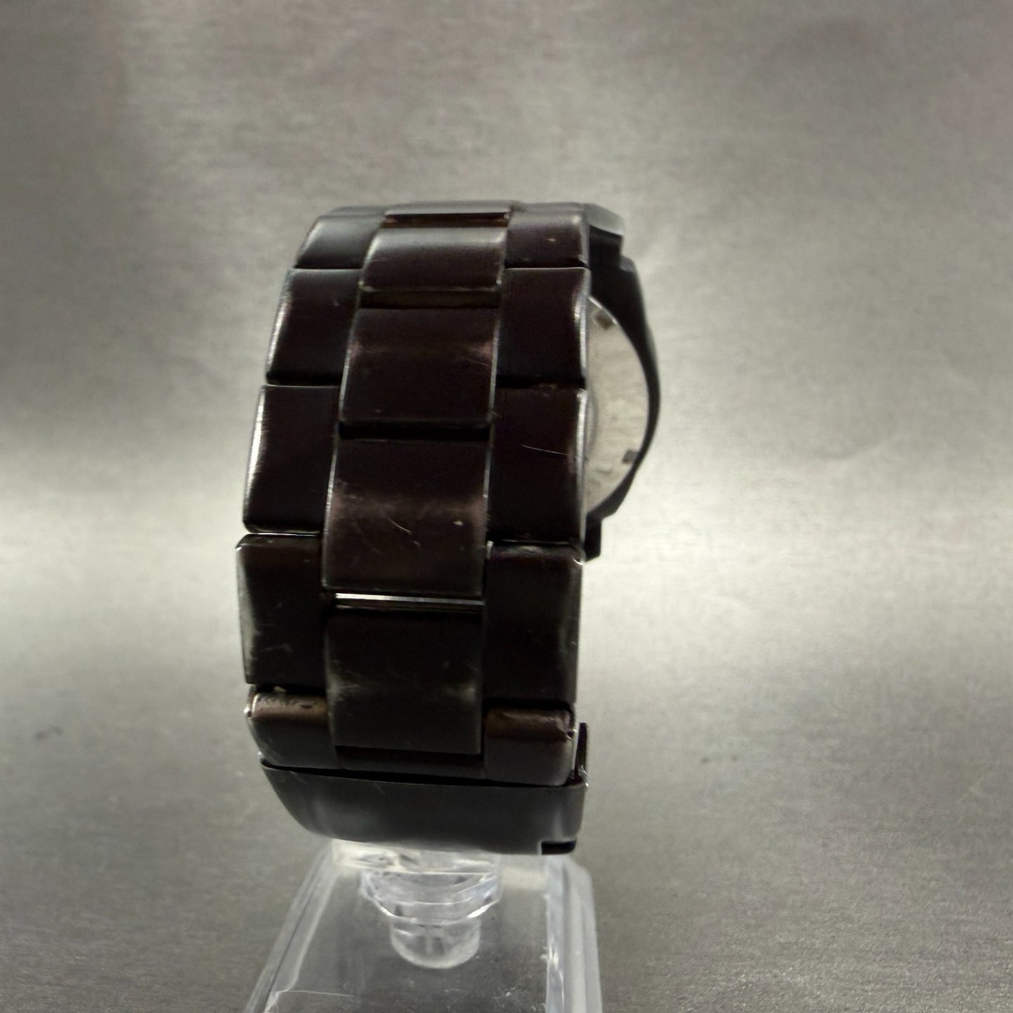Fossil Machine Chronograph Watch Men 42mm Brown Dial Black Tone FS-4682 New Batt7