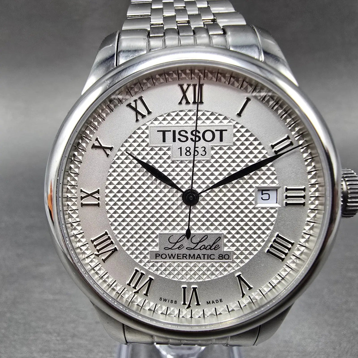 Tissot Le Locle Powermatic 80 Automatic Watch Men 39mm White Dial Steel Date0