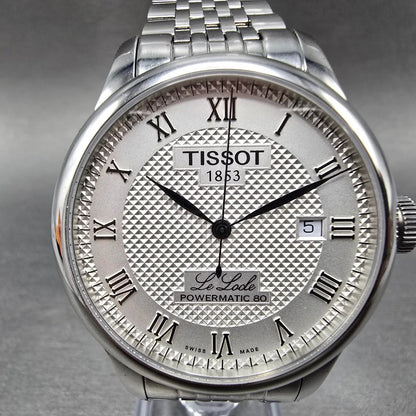 Tissot Le Locle Powermatic 80 Automatic Watch Men 39mm White Dial Steel Date0