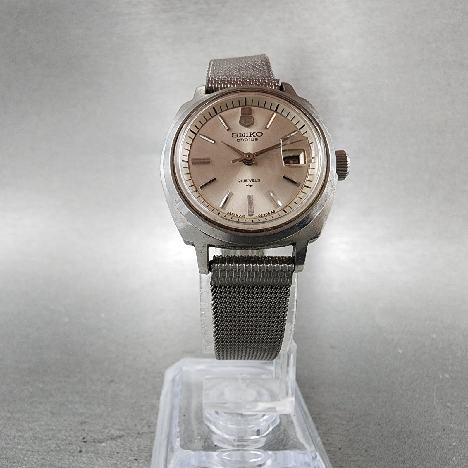 Seiko Chorus Watch Women 26mm Silver Dial Silver Tone Date Manual 21180260 READ5