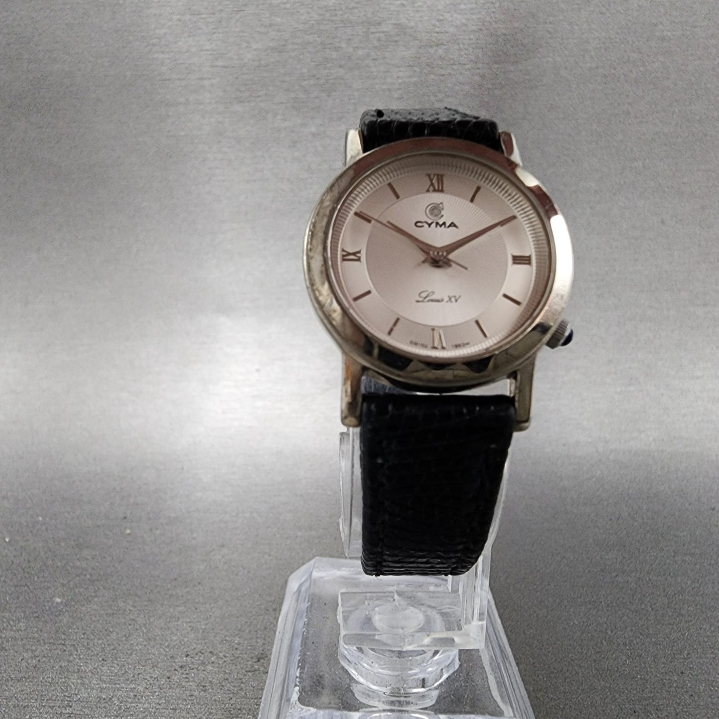 Cyma Louis XV Watch Women 24mm White Dial Silver Tone Round 726 New Battery5