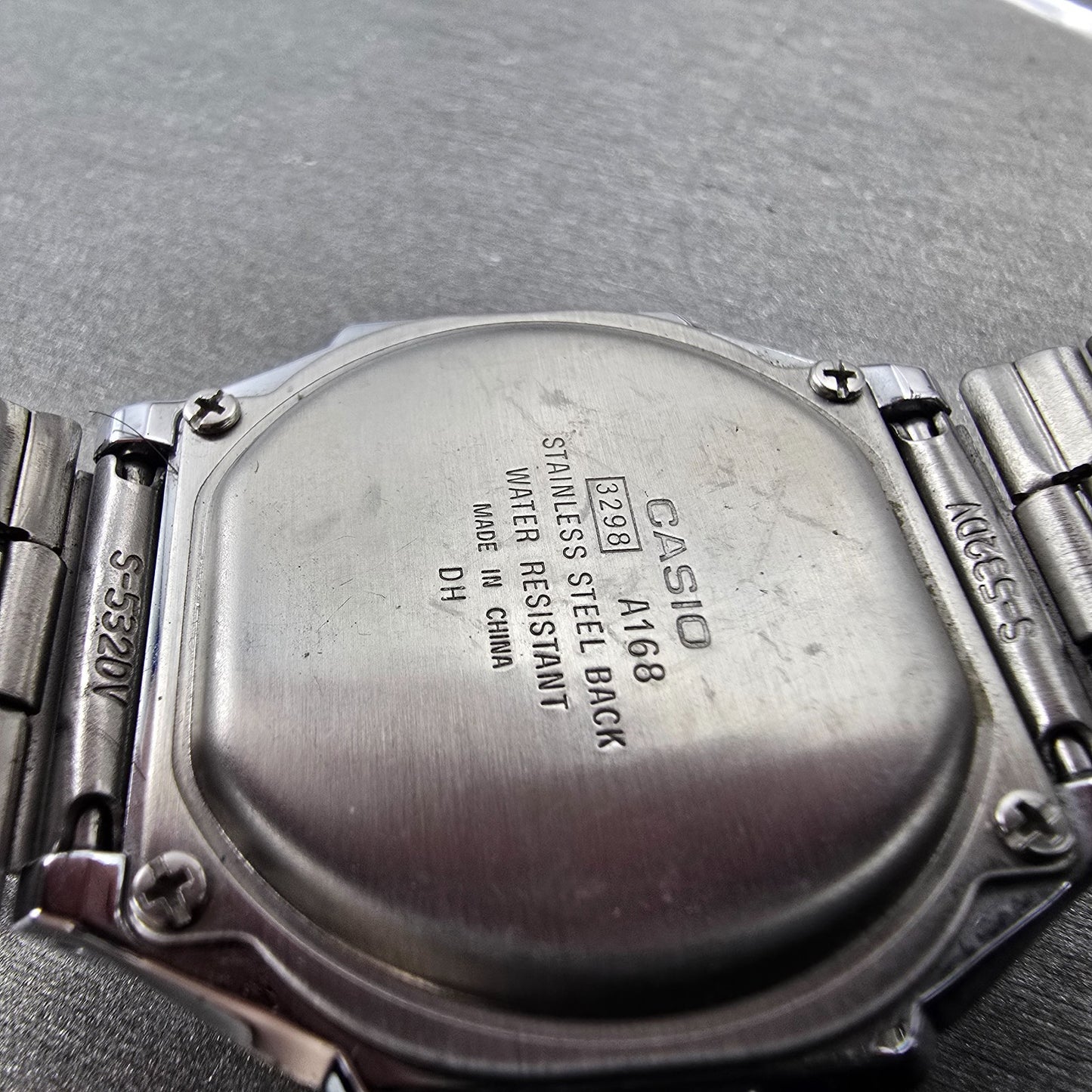 Casio A168 Illuminator Watch Men 36mm Digital Silver Tone Alarm Chrono New BattV9