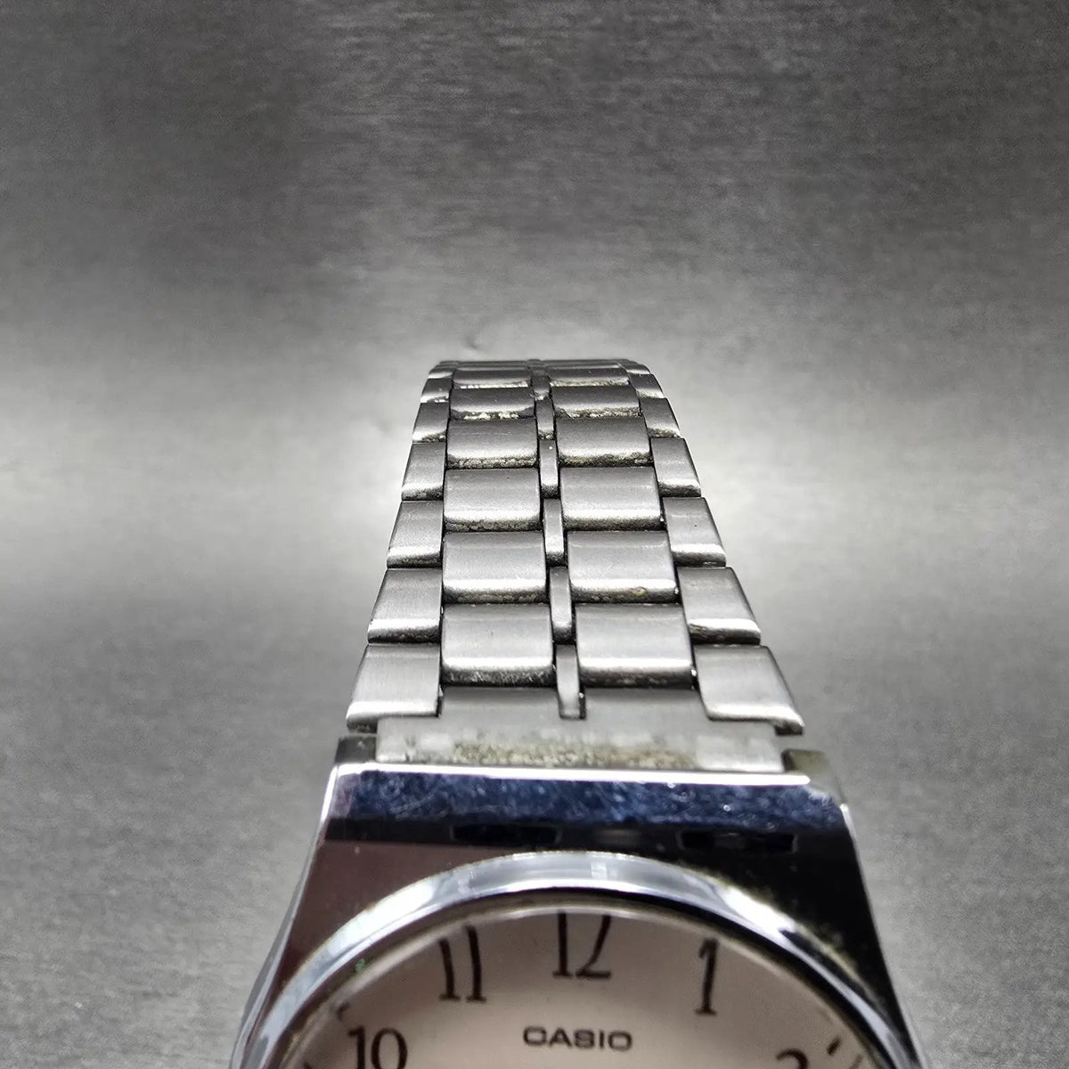 Casio MQ-336 Watch Men 33mm White Dial Silver Tone Round New Battery Vintage JP4