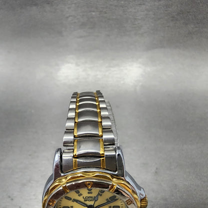 Seiko Lorus Sports Lumibrite Dive Watch Women 28mm Luminous Dial TwoTone NewBat4