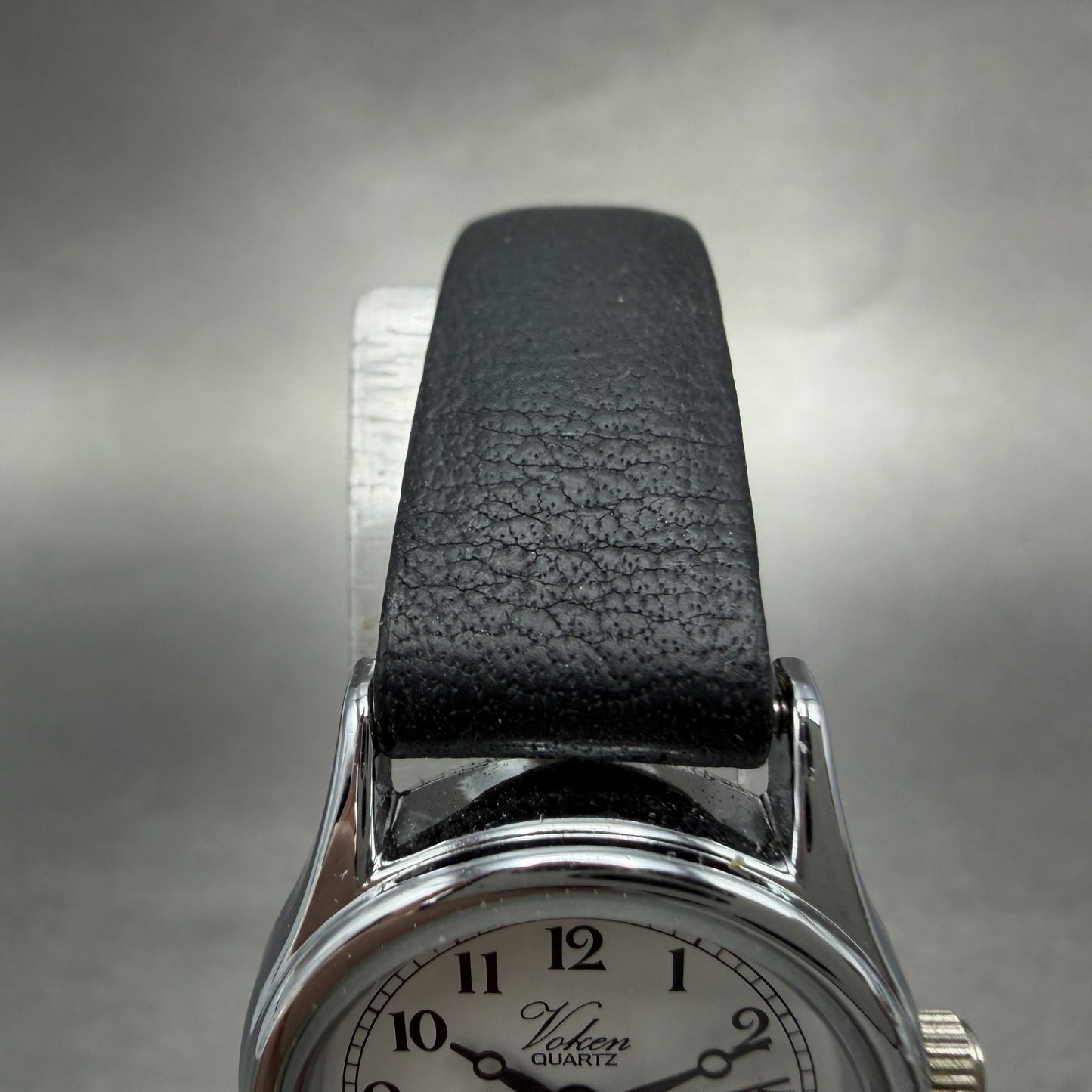 Q&Q Voken Watch Women 23mm White Dial Silver Tone Round New Battery4
